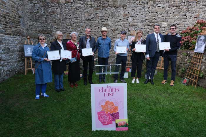 inauguration de la roseraie du Château de Chantore dans la Manche