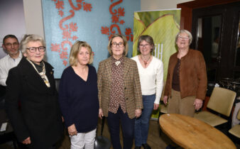 De gauche à droite, les candidates au prix de la Bonne Nouvelle : Laure Gry, Marianne Niermans, Isabelle Vauconsant et Fabienne Jarry.
