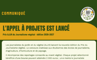 Lancement du prix du Journalisme végétal 2026-2027