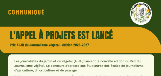 Lancement du prix du Journalisme végétal 2026-2027